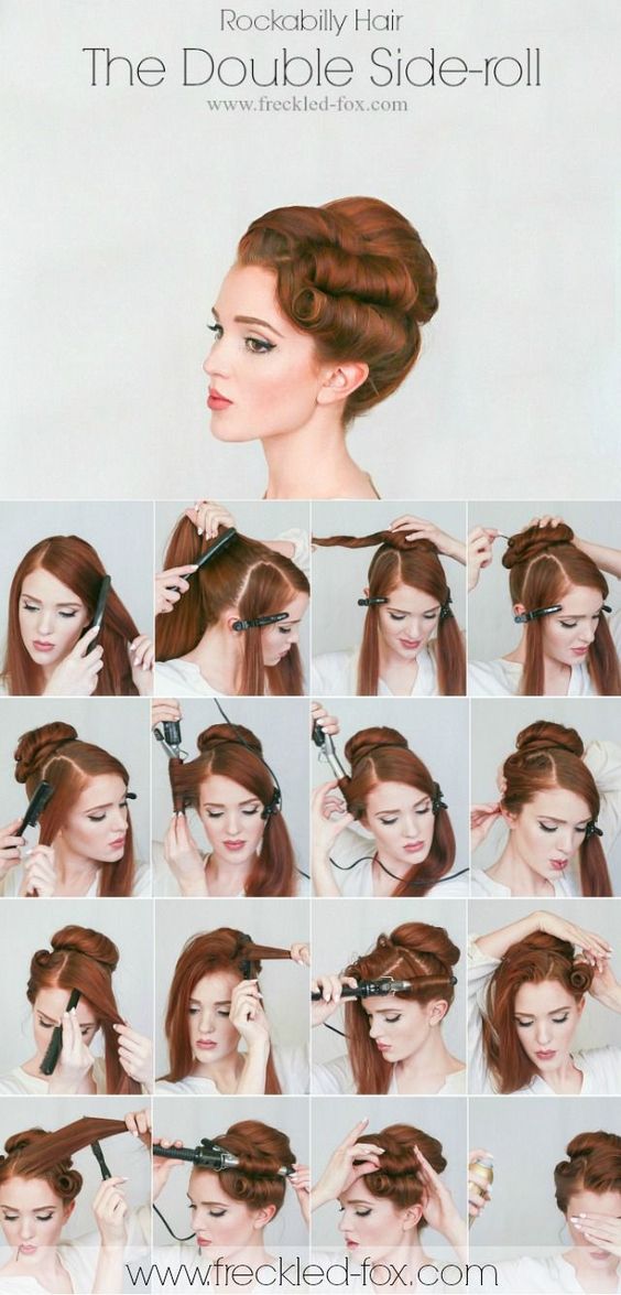 Coiffures pin-up pour cheveux longs
