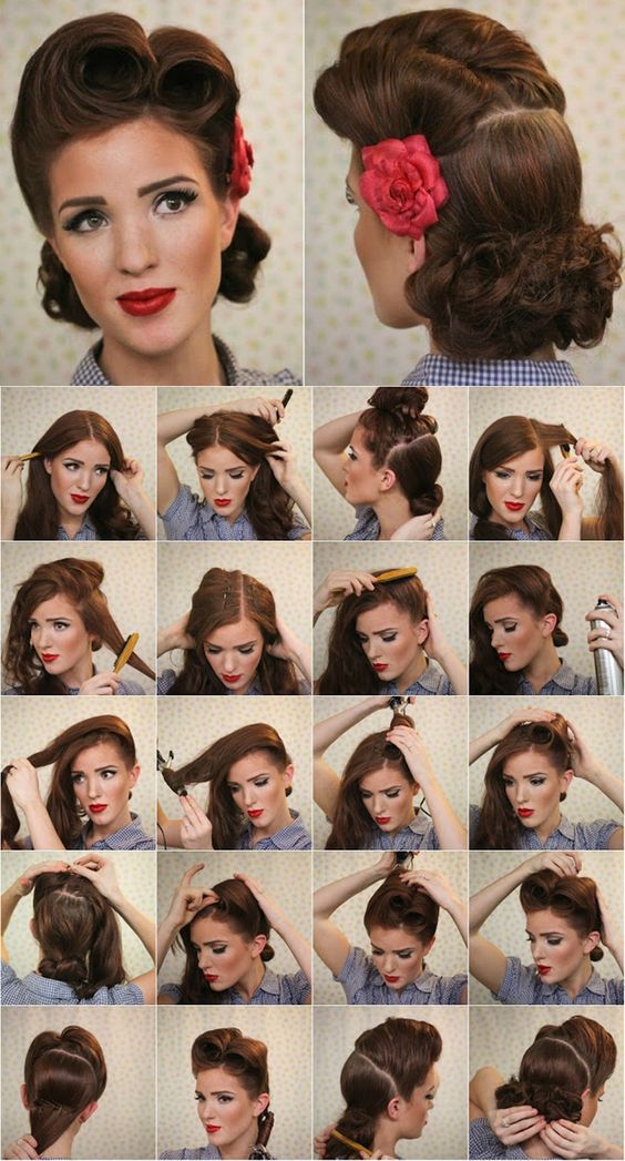 Coiffures pin-up pour cheveux mi-longs