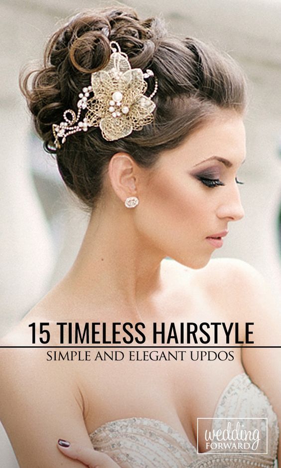 Coiffures de mariage avec un diadème pour cheveux mi-longs