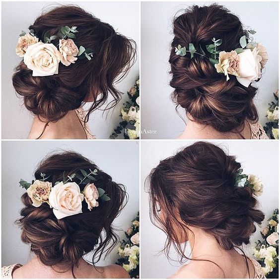 Coiffure pour un mariage avec un chignon