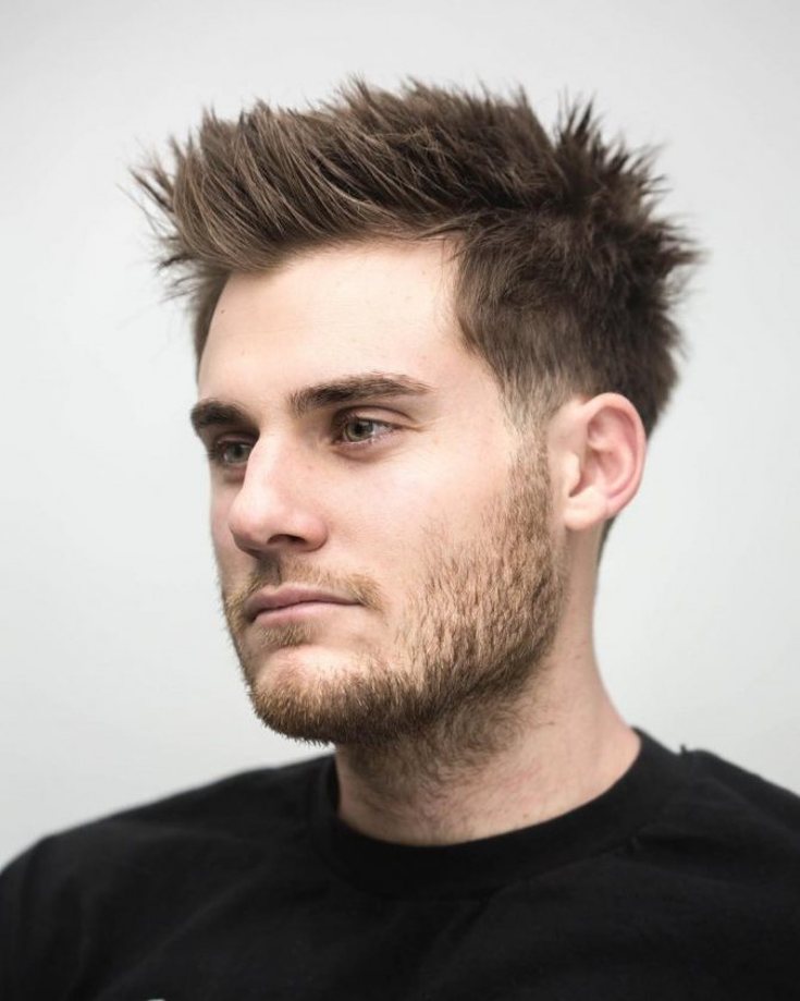 (+183 photos) Hérisson de coupe de cheveux pour hommes
