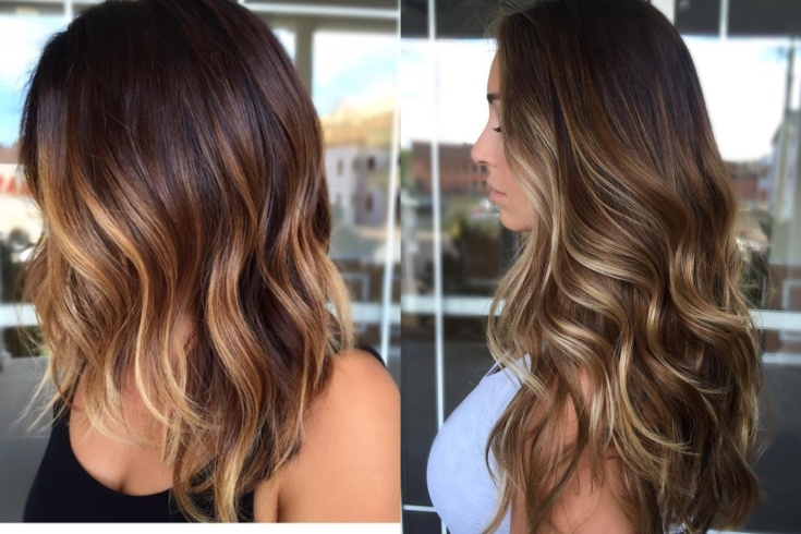 Mèches californiennes sur cheveux foncés