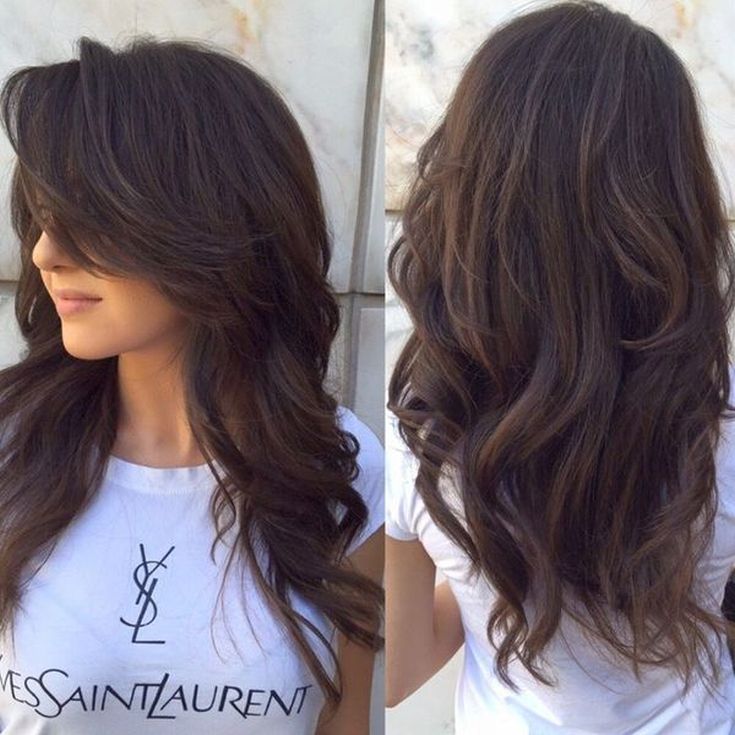 (+135 photos) Cascade graduée pour cheveux mi-longs