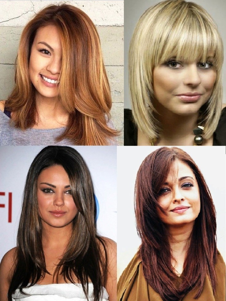 (+180 photo) Coupe de cheveux en cascade pour un visage rond