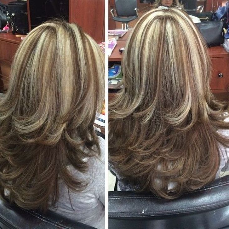 (+135 photos) Cascade graduée pour cheveux mi-longs
