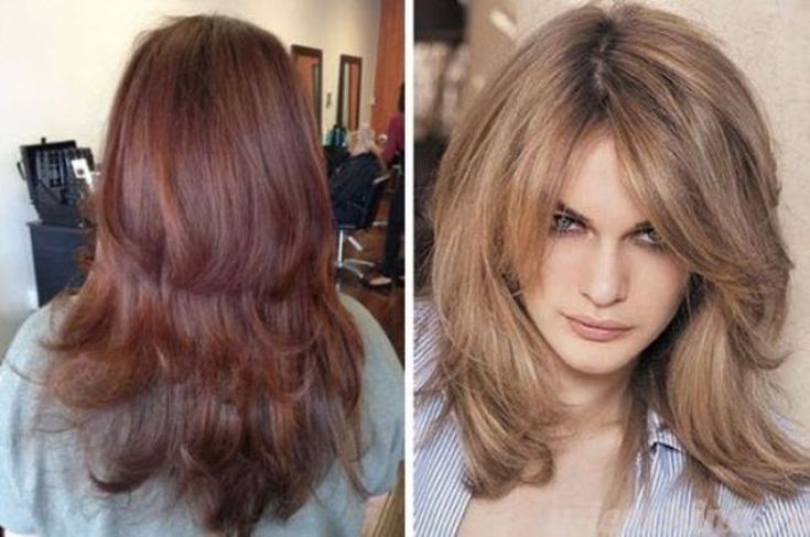 (+135 photos) Cascade graduée pour cheveux mi-longs