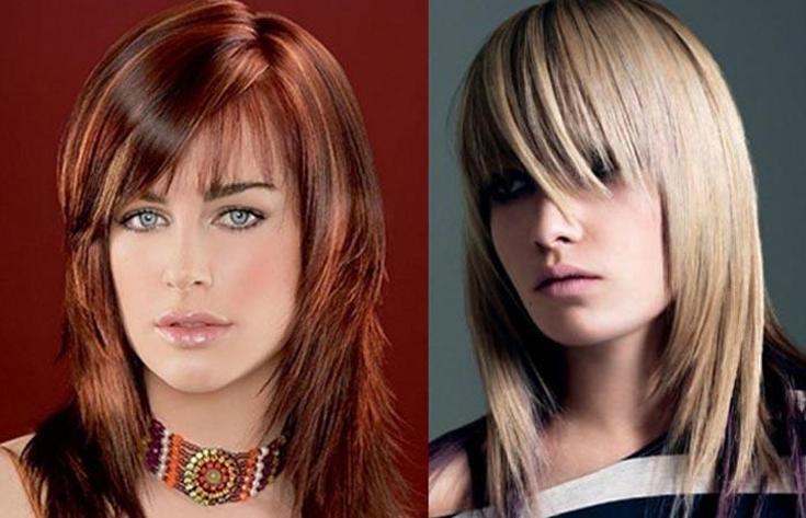 (+180 photo) Coupe de cheveux en cascade pour un visage rond