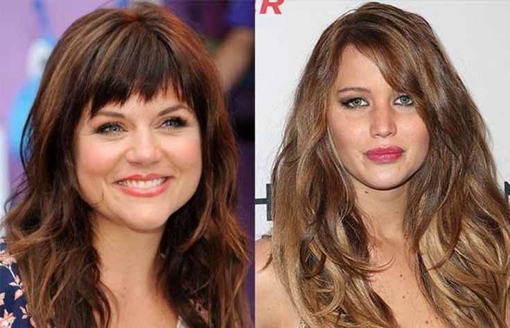 (+180 photo) Coupe de cheveux en cascade pour un visage rond