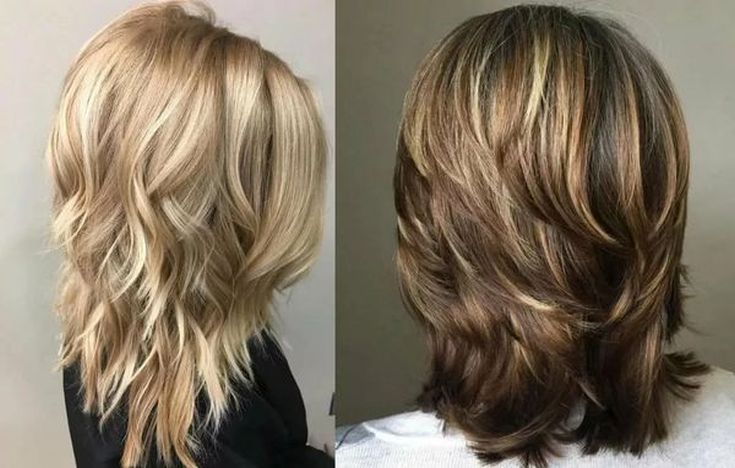 (+135 photos) Cascade graduée pour cheveux mi-longs