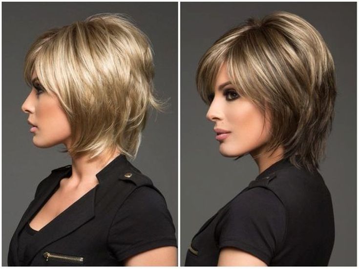 (+135 photos) Cascade graduée pour cheveux mi-longs