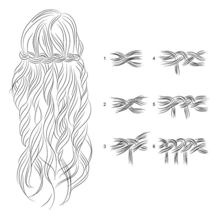 (+230 photos) Cascade de tissage de tresses