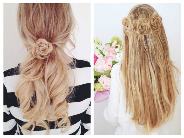 (+165 photos) Bandeau en queue de cochon avec cheveux dénoués (instructions photo étape par étape)