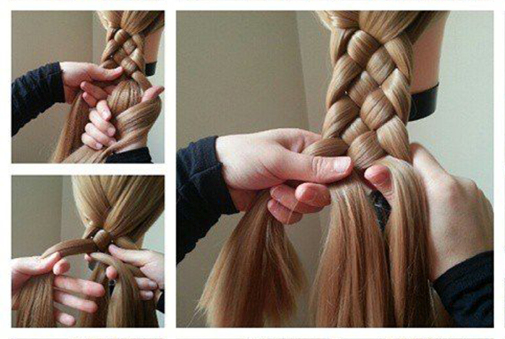 Tissage de tresses à partir de 5 brins (motifs de tissage pas à pas)