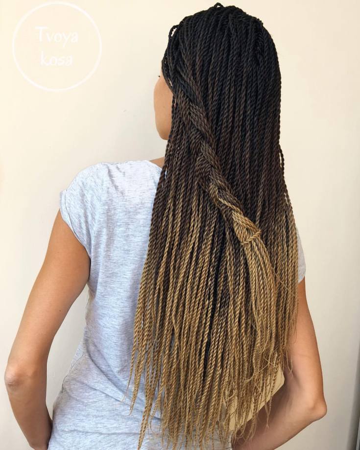 Tresses sénégalaises (instructions de tissage photo étape par étape) 225 photos