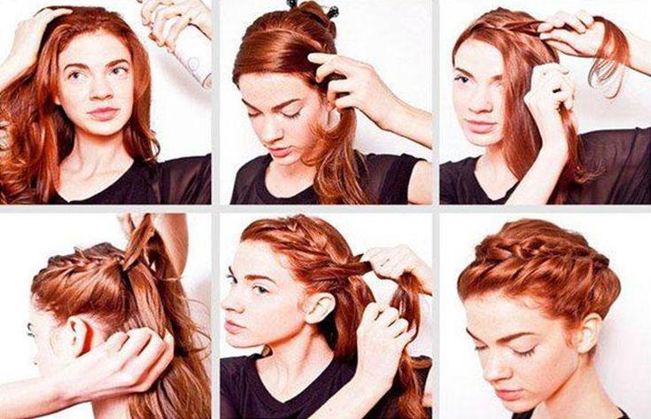 (+165 photos) Bandeau en queue de cochon avec cheveux dénoués (instructions photo étape par étape)