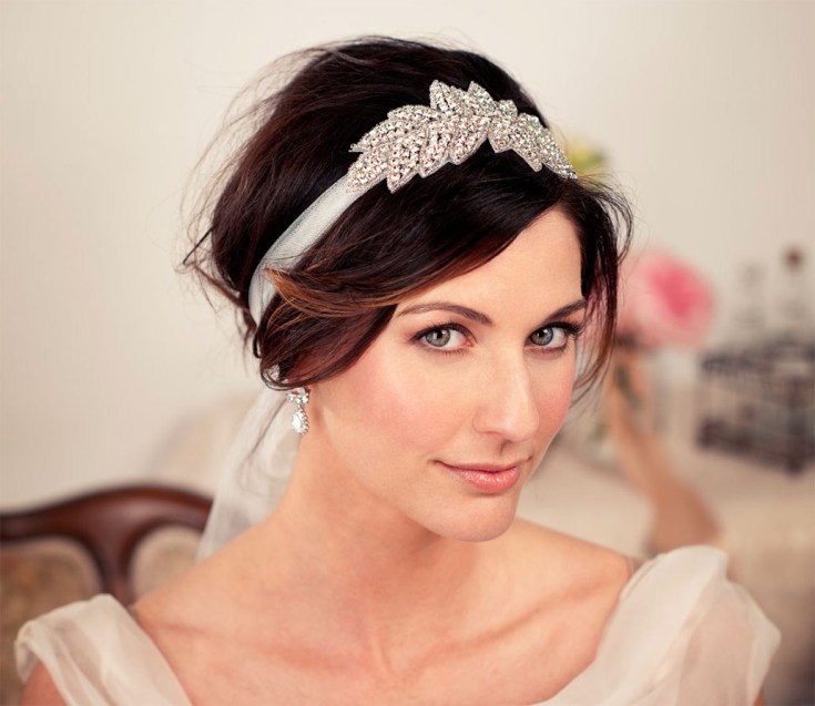 (+210 photos) Coiffures de mariage avec frange