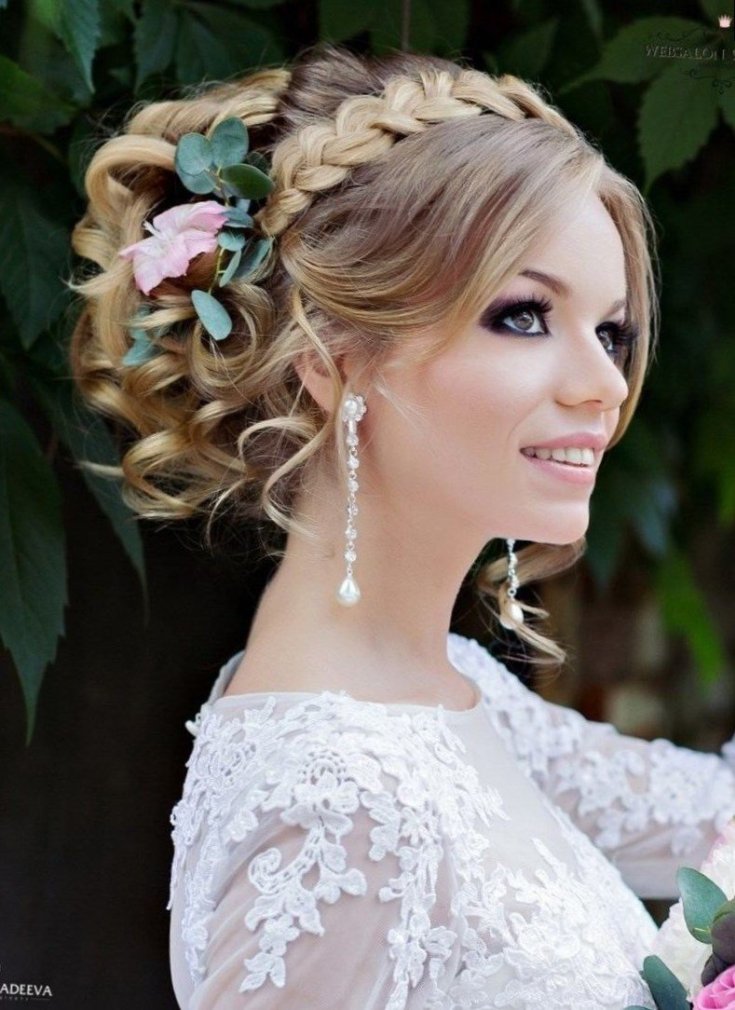 (+210 photos) Coiffures de mariage avec frange
