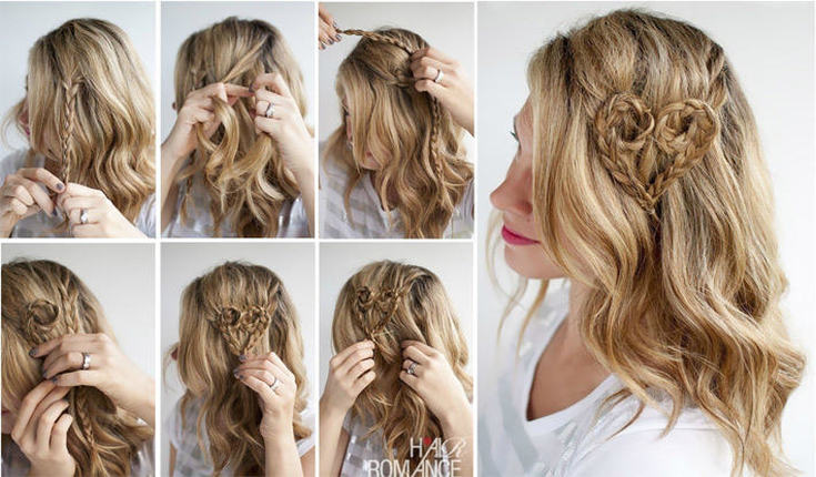 (+165 photos) Bandeau en queue de cochon avec cheveux dénoués (instructions photo étape par étape)