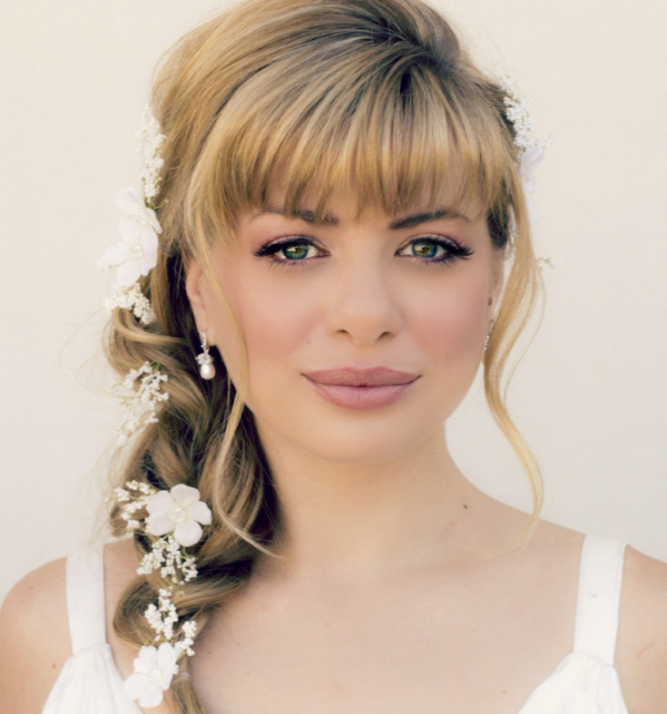 (+210 photos) Coiffures de mariage avec frange