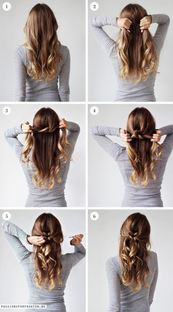 Coiffures topiques simples pour les cheveux paresseux moyens à longs