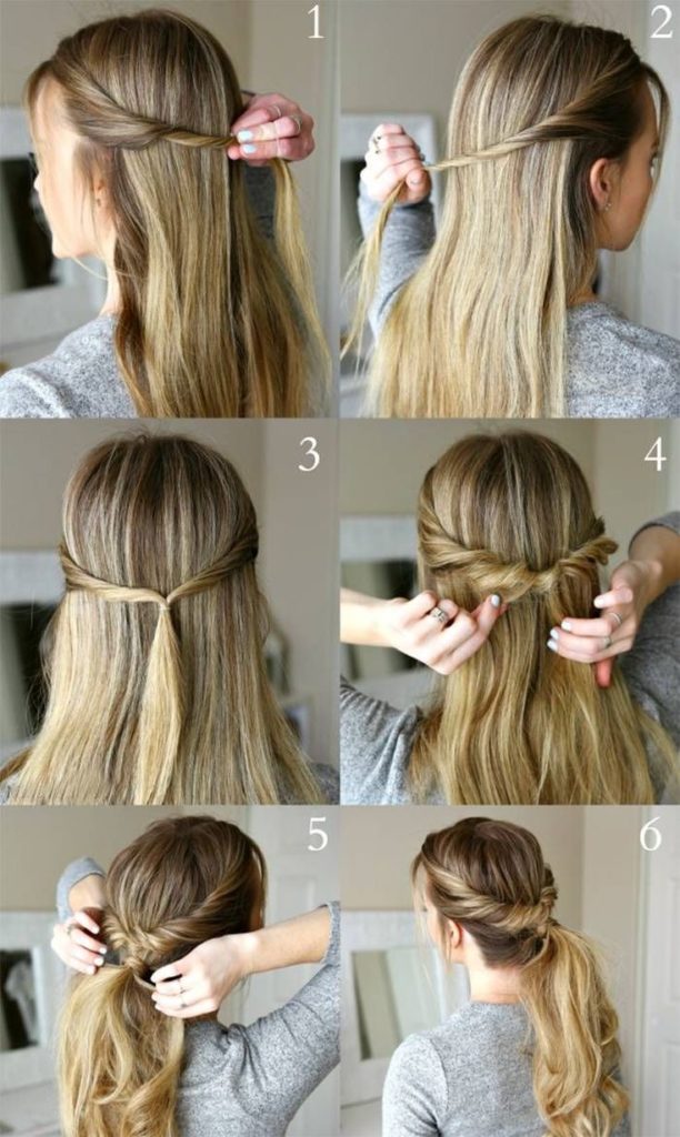 Coiffures faciles pour vous-même en 5 minutes pour les cheveux mi-longs à l'école