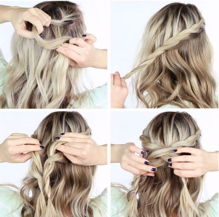 Coiffures faciles pour vous-même en 5 minutes pour les cheveux mi-longs à l'école