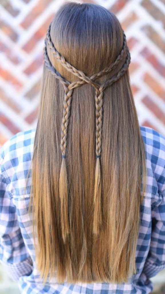 Coiffures faciles pour vous-même en 5 minutes pour les cheveux mi-longs à l'école