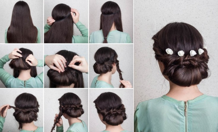 Coiffures faciles pour vous-même en 5 minutes pour les cheveux mi-longs à l'école