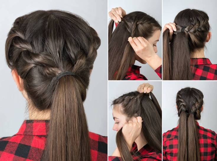Coiffures faciles pour vous-même en 5 minutes pour les cheveux mi-longs à l'école