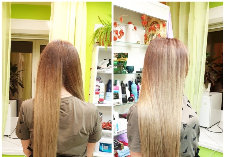 Photo couleur de cheveux blond doré