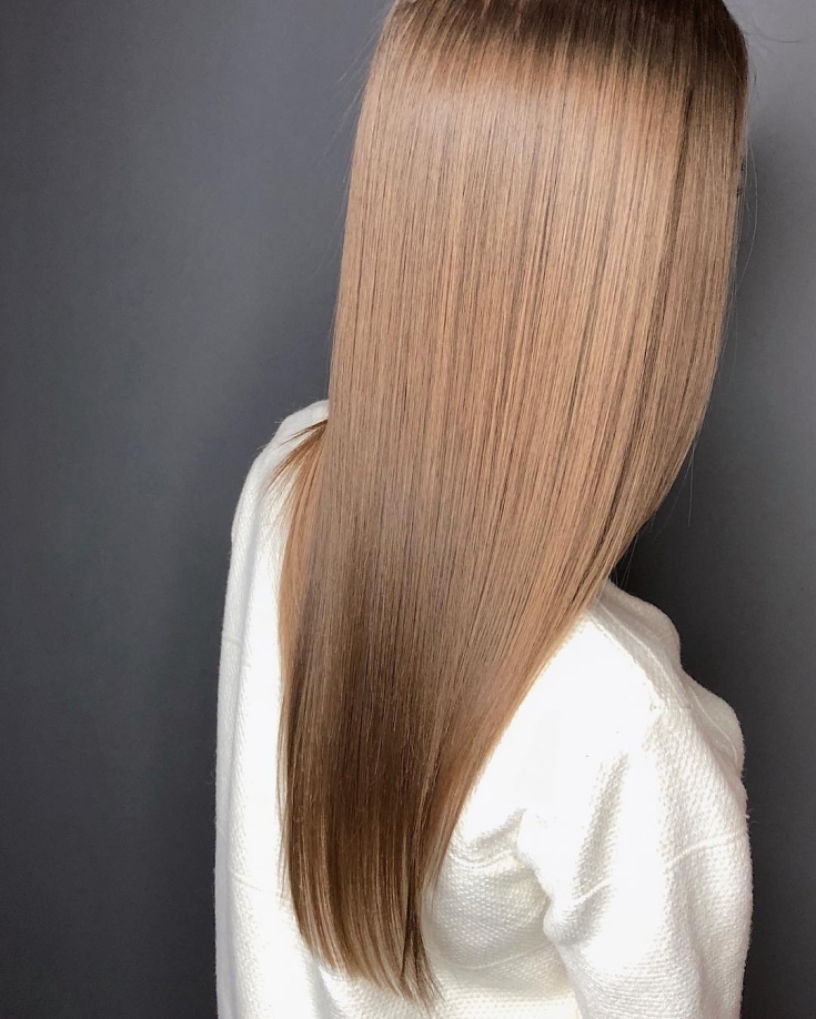 Photo couleur de cheveux blond doré