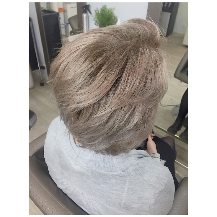 Couleur de cheveux châtain clair pour cheveux courts