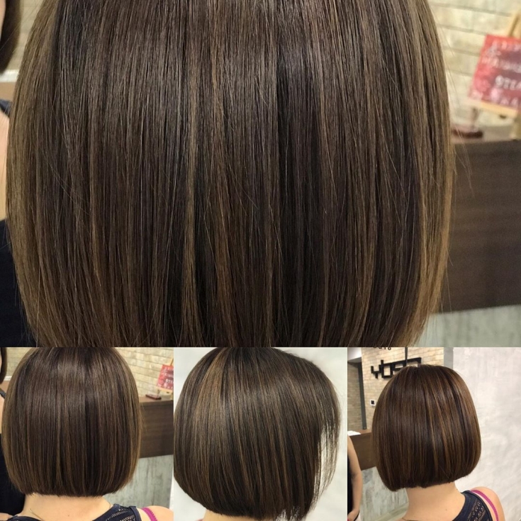 Couleur de cheveux châtain clair pour cheveux courts