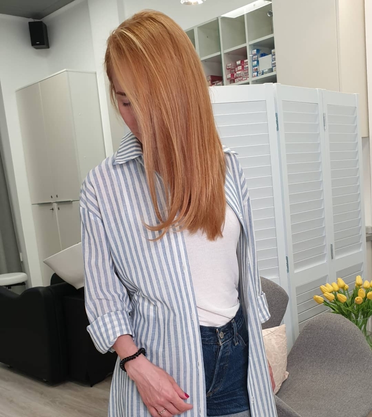 Couleur de cheveux blond cuivré