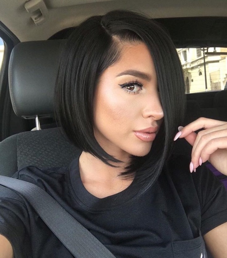 Couleur de cheveux noir bob