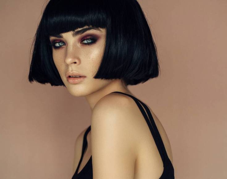 Couleur de cheveux noir bob