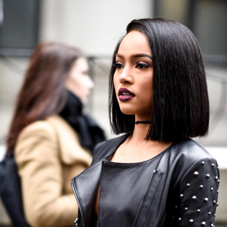 Couleur de cheveux noir bob
