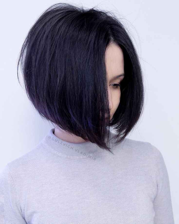Couleur de cheveux noir bob