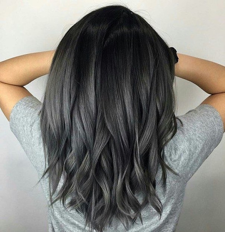 Couleur de cheveux noir cendré