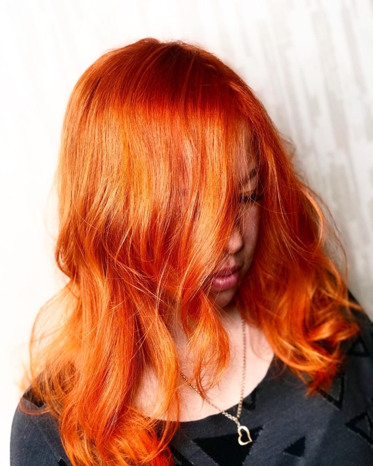 Couleur de cheveux rouge cuivré