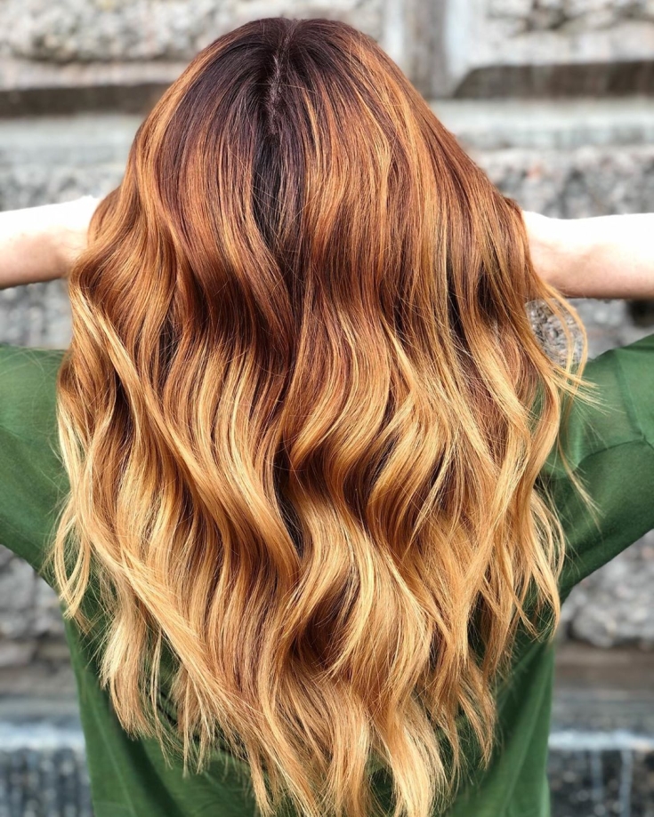 Couleur des cheveux noir et roux