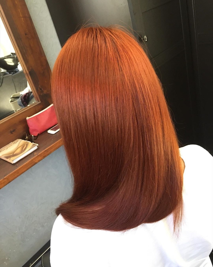 Couleur de cheveux rouge cuivré