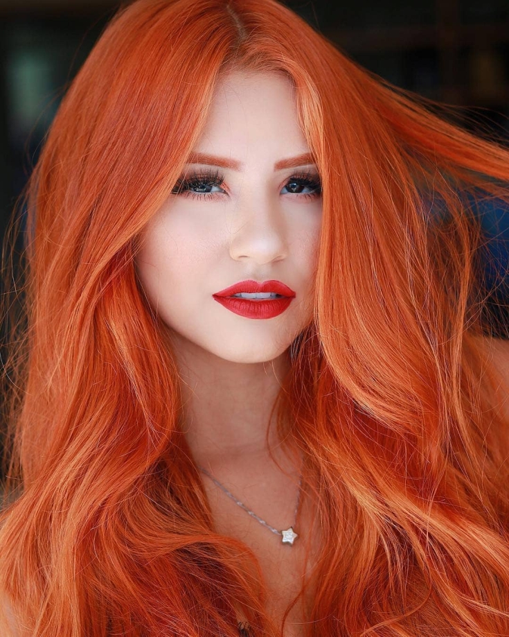 Couleur de cheveux rouge cuivré