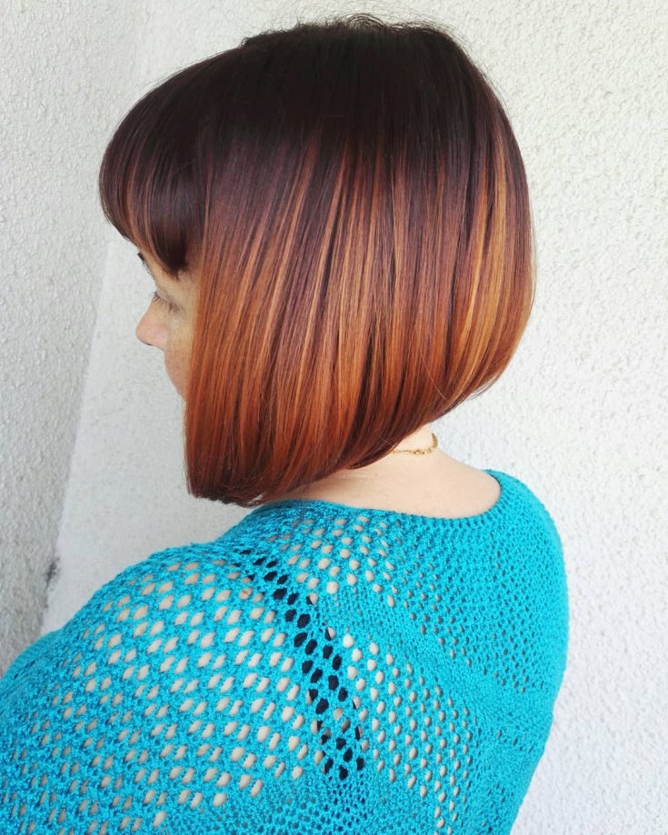 Couleur des cheveux noir et roux