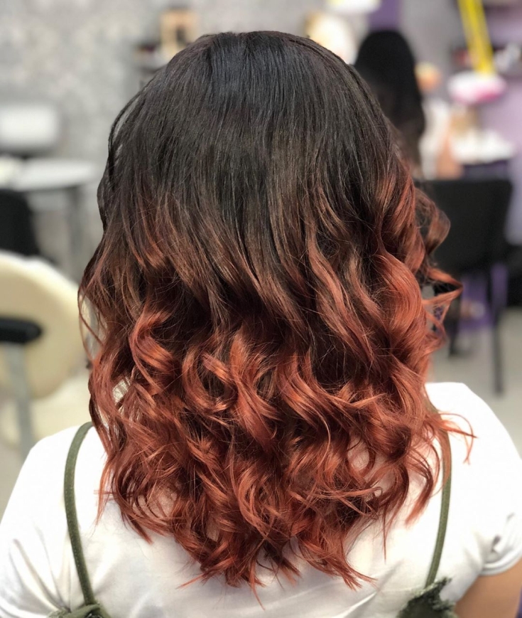 Couleur des cheveux noir et roux