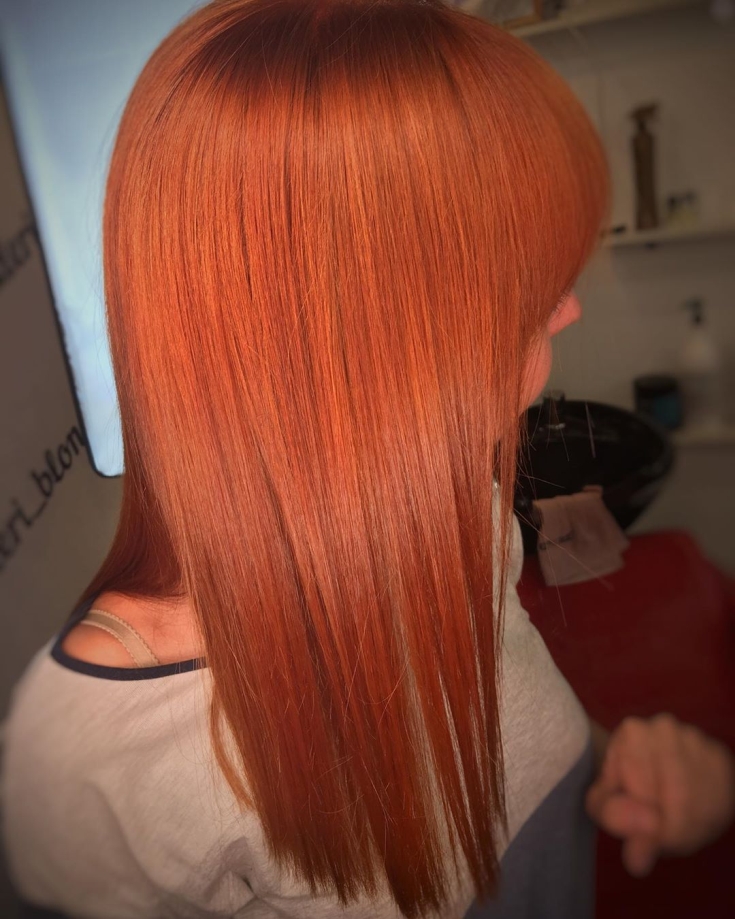 Couleur de cheveux rouge cuivré