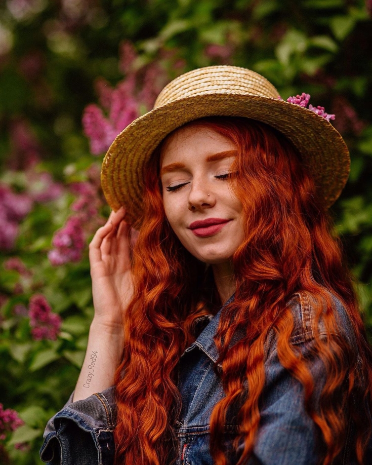 Couleur de cheveux rouge cuivré