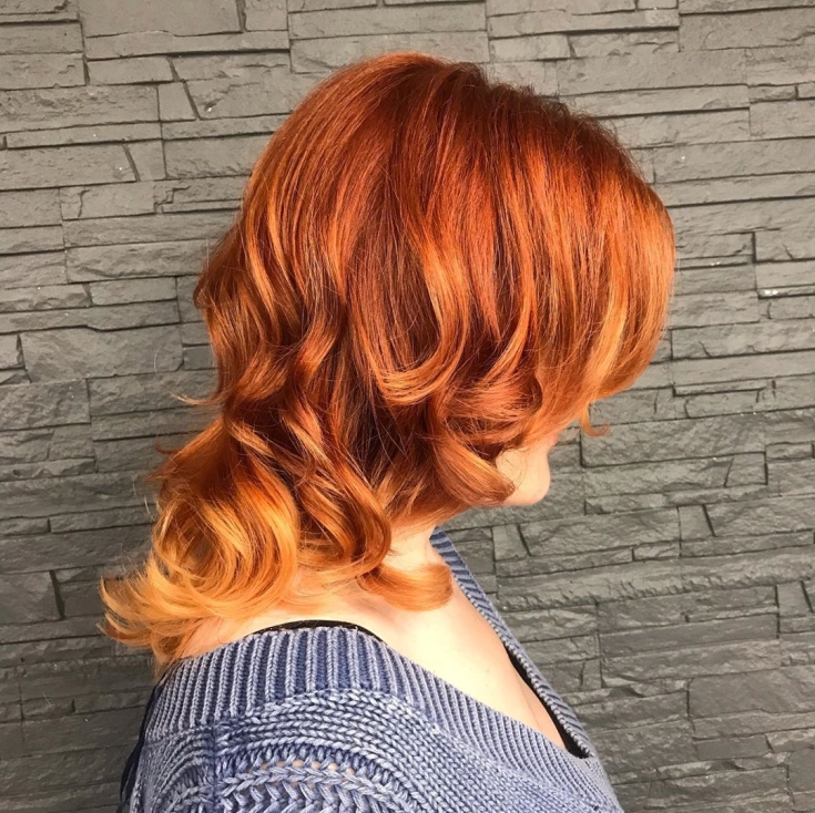 Couleur de cheveux rouge cuivré