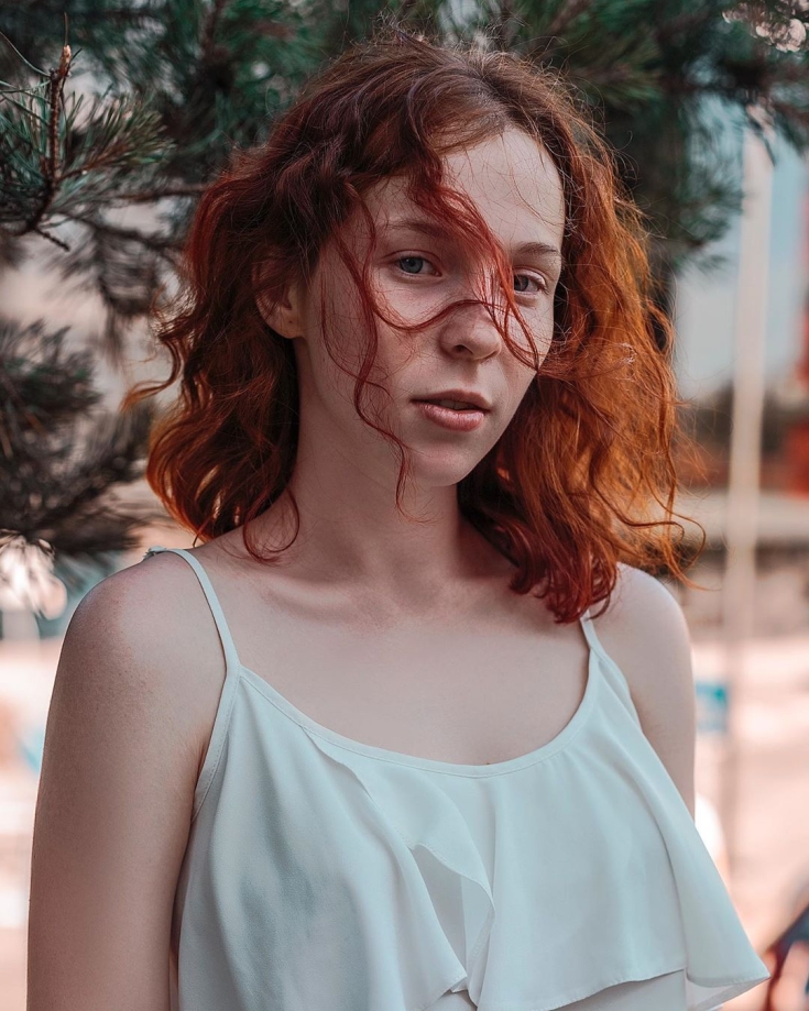 Couleur des cheveux roux pour les yeux bleus