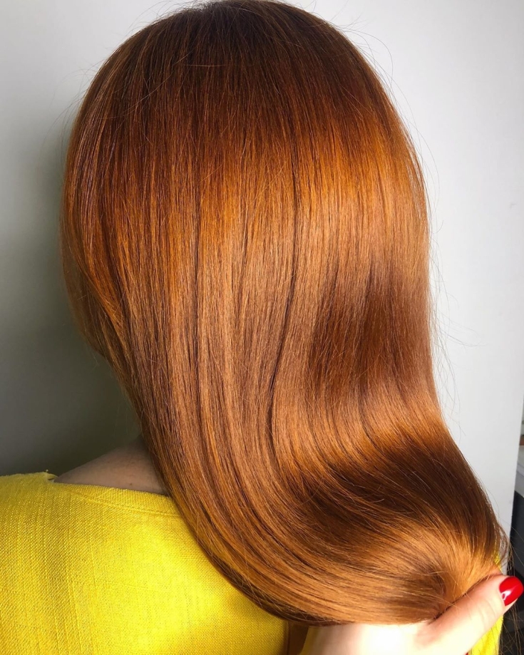 Couleur de cheveux rouge cuivré